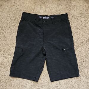 Urban Pipeline Charcoal Cargo Shorts for Boys.